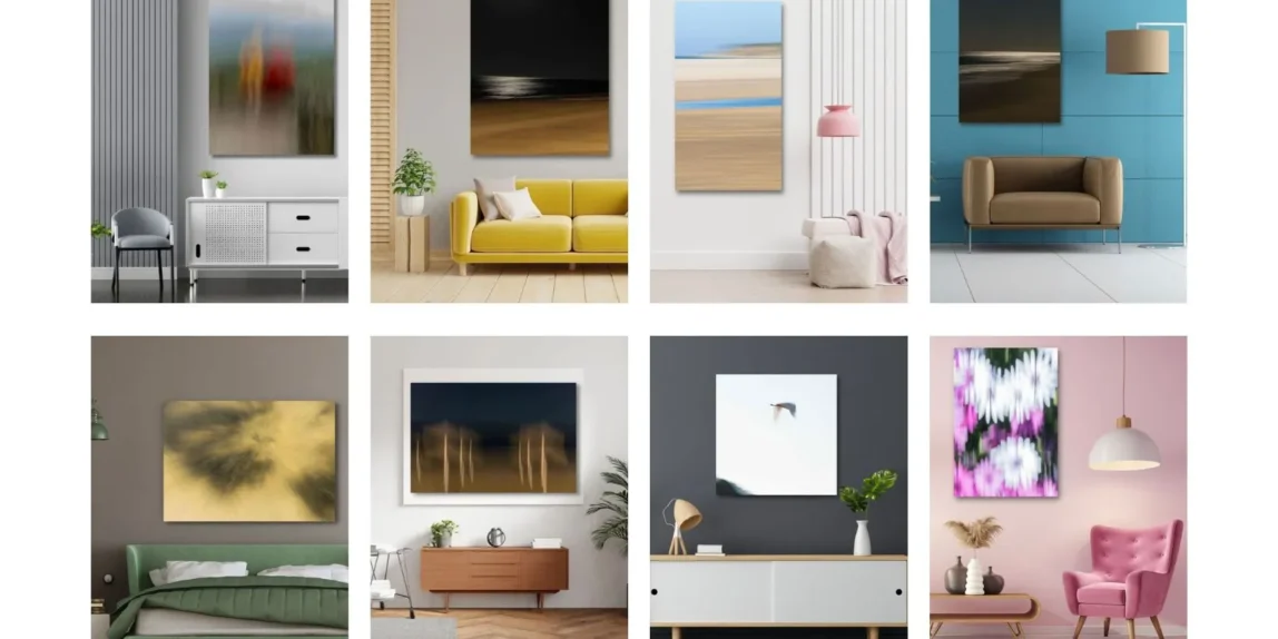 10 Ideas para incorporar fotografía ICM en la decoración de interiores.