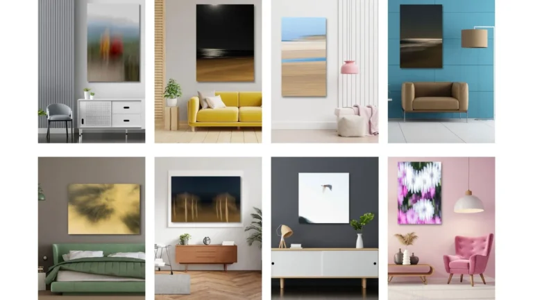 10 Ideas para incorporar fotografía ICM en la decoración de interiores.